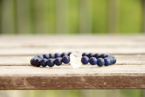 Náramok lapis lazuli s krištálom — foto 2