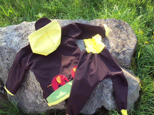 Rostoucí softshell. bundička 1-3 Žlutá — foto 4