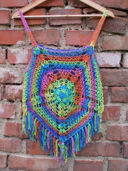 Háčkovaný top MAYAN MANDALA — foto 2