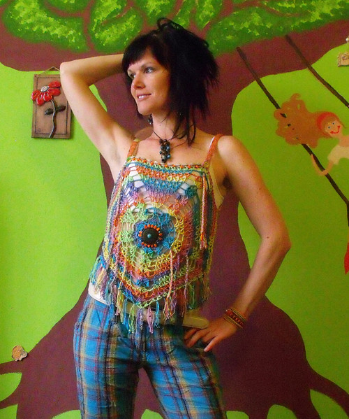 Háčkovaný top MAYAN MANDALA — foto 6