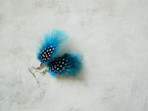 Peříčkové náušnice - kolekce "MARABOU" — foto 2