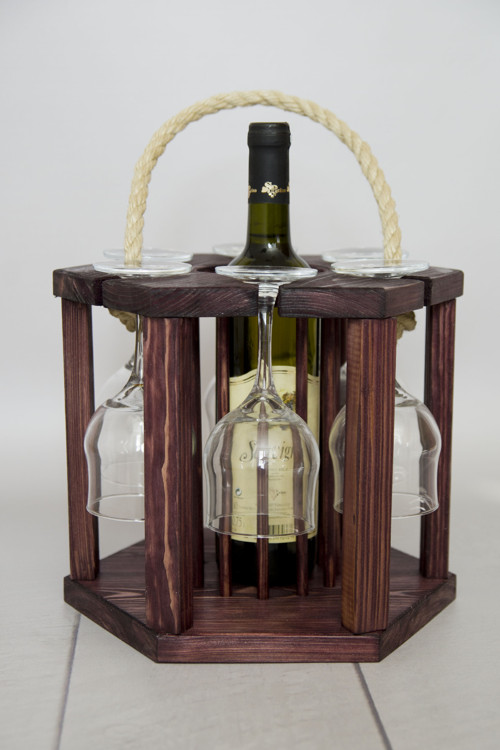 Vinný košík (TEAK) — foto 2