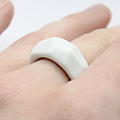 Porcelánový prsten - Krystalix RING bílý — foto 3