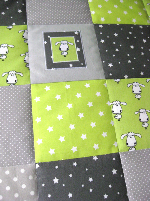 PATCHWORK deka pro miminko 95x95 - počítání oveček — foto 2