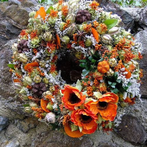 Věnec - Oranžové sasanky — foto 5