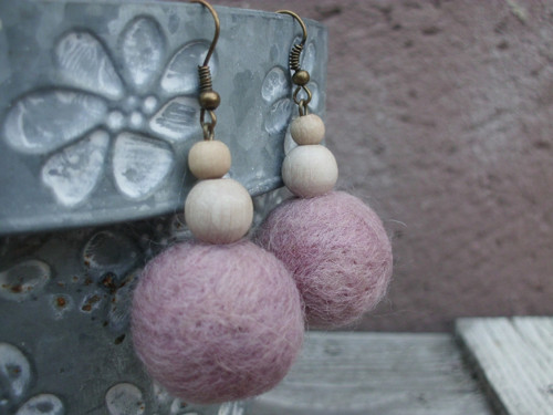 Plstěné náušnice — foto 2