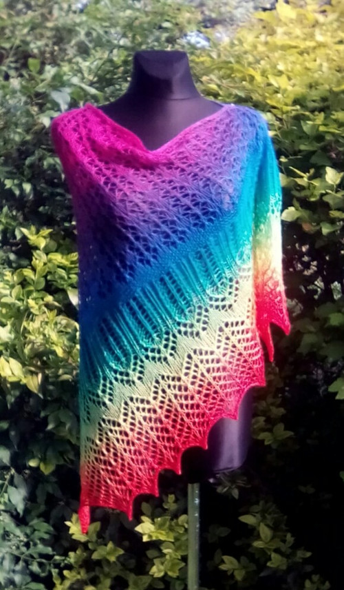 Šátek - Rainbow.... merino — foto 4