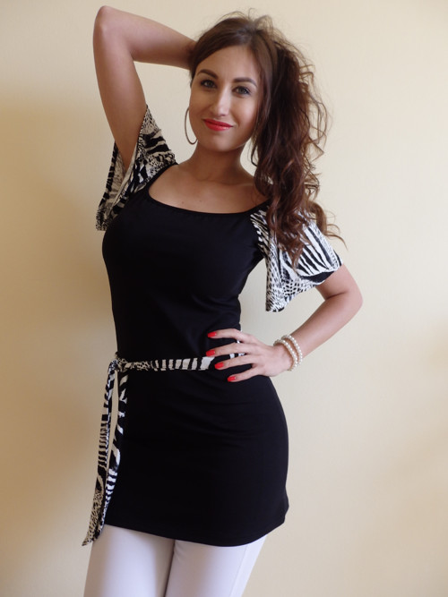 Tunika se zebrovanými rukávky — foto 5