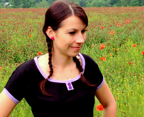 Černé s knoflíčky - tričko — foto 2