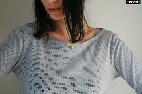 Triko šedé - "neon korálek" (M) — foto 3
