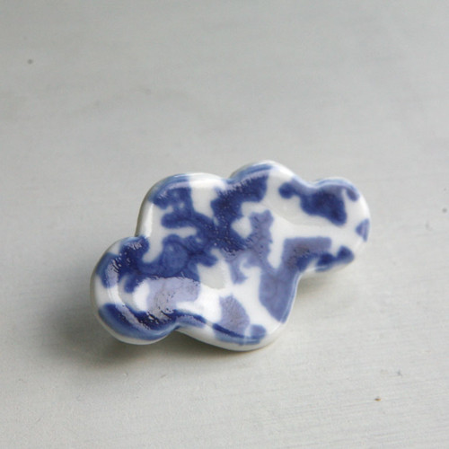..so blue... (porcelánová brož) — foto 2