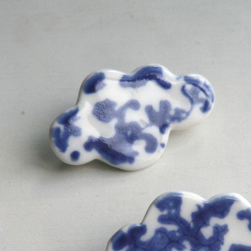 ..so blue...II (porcelánová brož) — foto 2