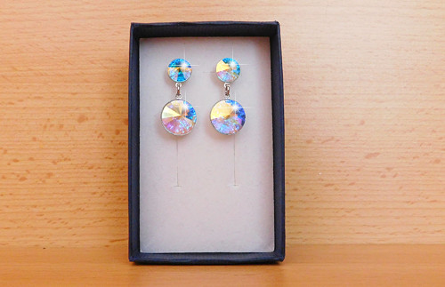 Náušnice SWAROVSKI ELEMENTS chirurgická ocel — foto 2