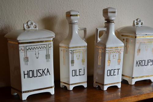 Keramické dózy a láhve - secese * — foto 2