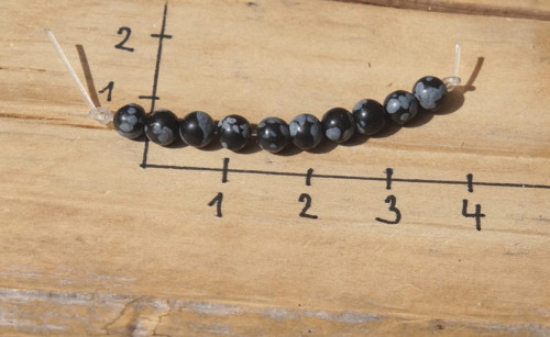 Vrtaný obsidián 10 ks 4 mm D4123 — foto 2