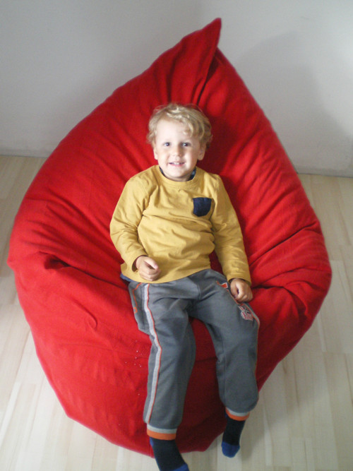 Velký sedací vak červený — foto 2