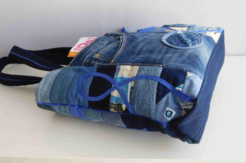 Džínová kabelka - crazy patchwork — foto 2