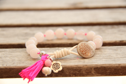 Bohemian náramok white/pink — foto 3