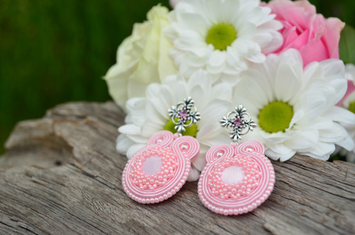 Soutache náušnice Rose Love — foto 2