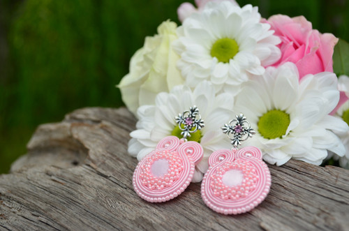Soutache náušnice Rose Love — foto 3