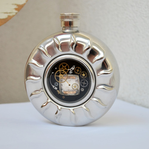 PLACATICE - ČUTORA steampunková s ciferníkem — foto 2
