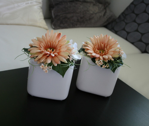 Kostky s gerberou a orchidejemi — foto 2