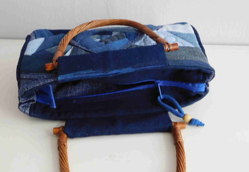 Kabelka patchwork - džínové růže — foto 3