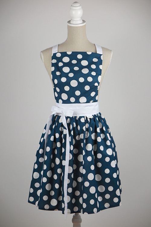 Šatová Kuchynská Zástera Retro Blue — foto 2