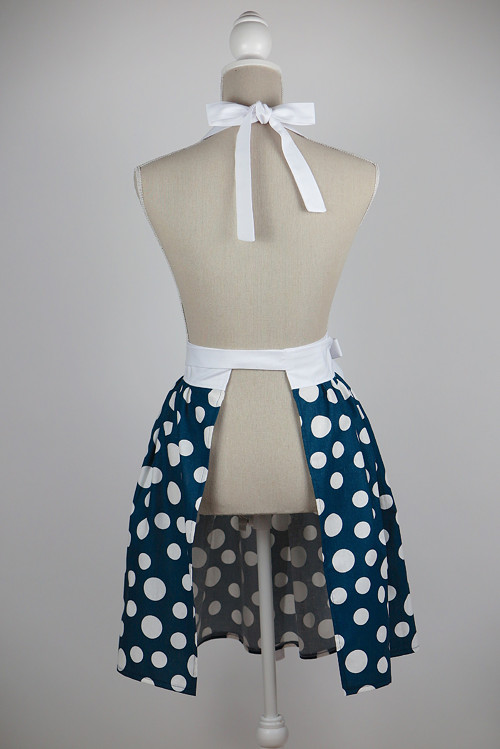 Šatová Kuchynská Zástera Retro Blue — foto 4