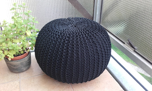 Puff velký "nero"/průměr 55cm,výška 33cm/ — foto 3