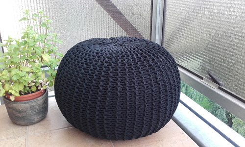 Puff velký "nero"/průměr 55cm,výška 33cm/ — foto 4