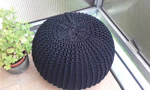 Puff velký "nero"/průměr 55cm,výška 33cm/ — foto 5