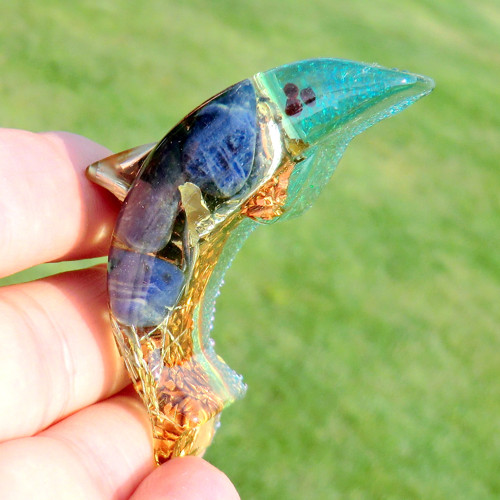 Orgonit *Amulet * Delfínek se Sodalitem — foto 3