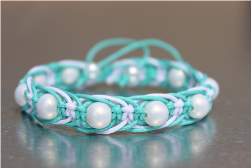 Jemné snění.. Náramek macramé/shamballa — foto 2