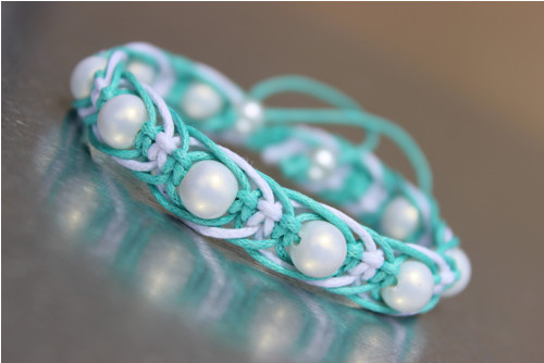 Jemné snění.. Náramek macramé/shamballa — foto 3