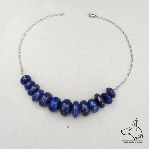 Lazhvard (lapis lazuli) - modrý náhrdelník — foto 2