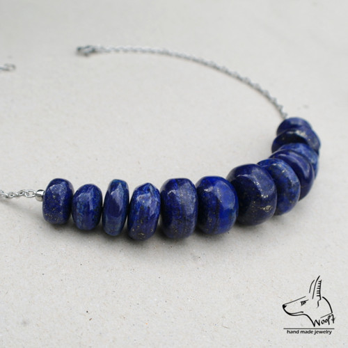 Lazhvard (lapis lazuli) - modrý náhrdelník — foto 3