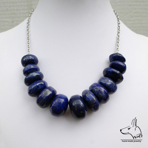 Lazhvard (lapis lazuli) - modrý náhrdelník — foto 4