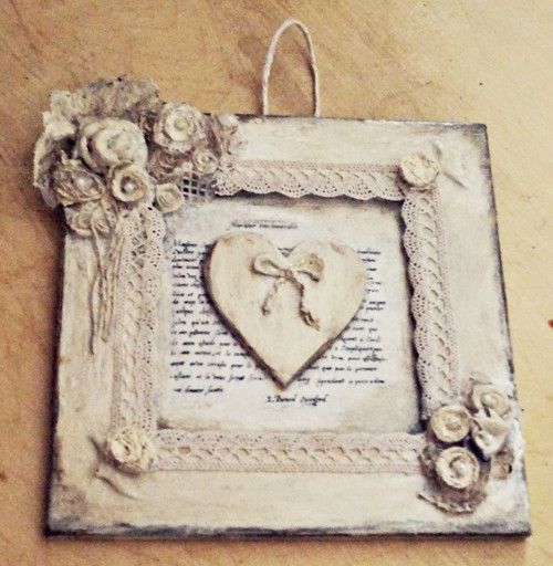 Shabby chic obrázek k zavěšení — foto 2