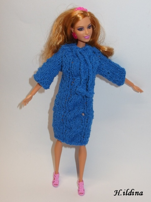 Modré šaty na panenku Barbie — foto 3