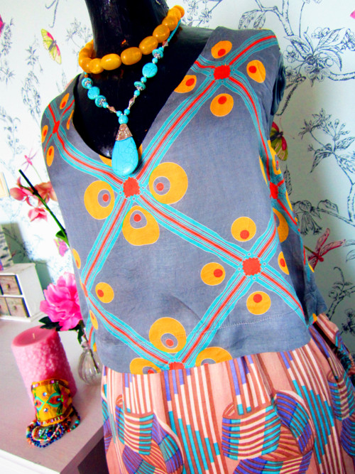 Šaty eclectic boho hedvábí — foto 2