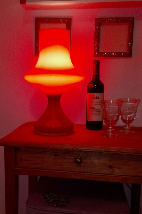 Retro červená lampička — foto 3