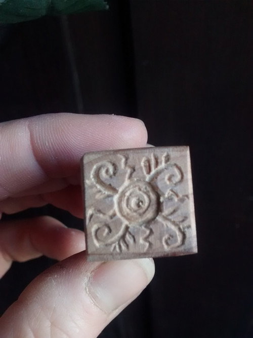 Dřevěná raznička - ornament, (na keramiku atd.) — foto 2