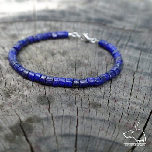 Lazhvard (lapis lazuli) - modrý náramek — foto 3