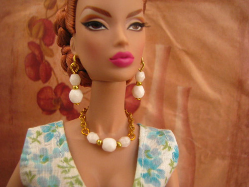 Šperky pro Barbie - bílozlatá sada — foto 2