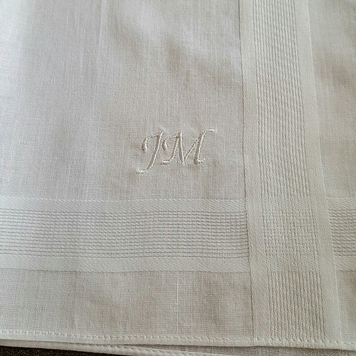 Pánský kapesník s monogramem na přání pro Mabr — foto 3