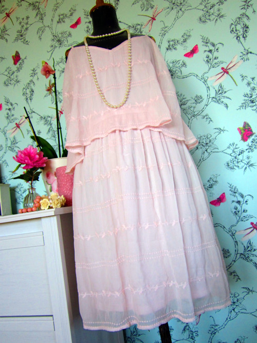 Šaty powder pink éterické — foto 2