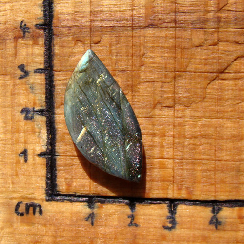 Kabošon Labradorit 32x15mm — foto 2