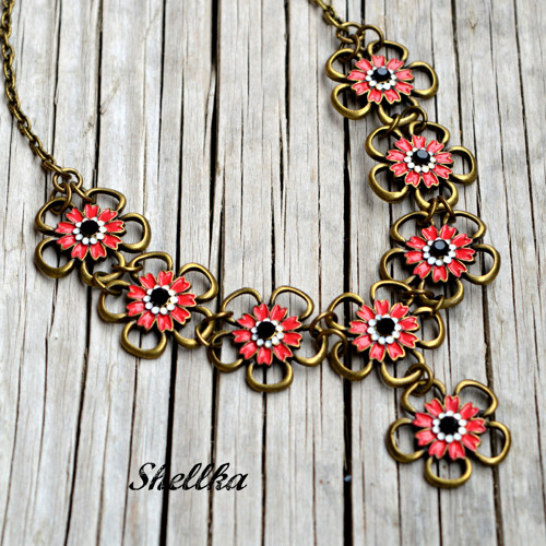 Náušnice ,,RED FLOWERS,, — foto 3