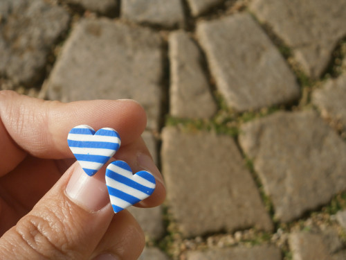 Náušnice srdíčka puzetky — foto 2